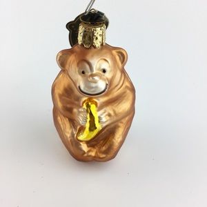 Vintage glass monkey Christmas tree ornament